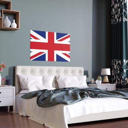 Silk Poster - British Flag Union Jack Wall Art - Indoor and Outdoor